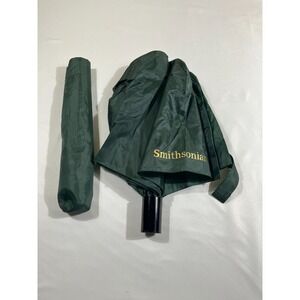 Smithsonian Umbrella Forest Green Compact Travel Folding Handheld Rain Gear